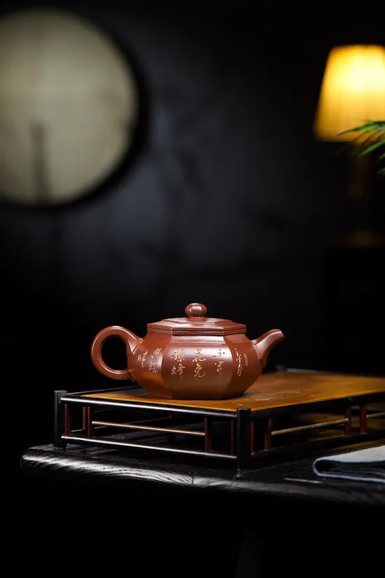 紫砂壺大彬六方原礦紫泥高工親作 1