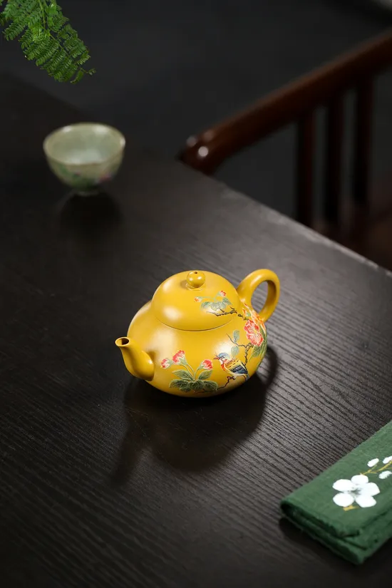 紫砂壺梨形 黃金朱泥手工精製 2