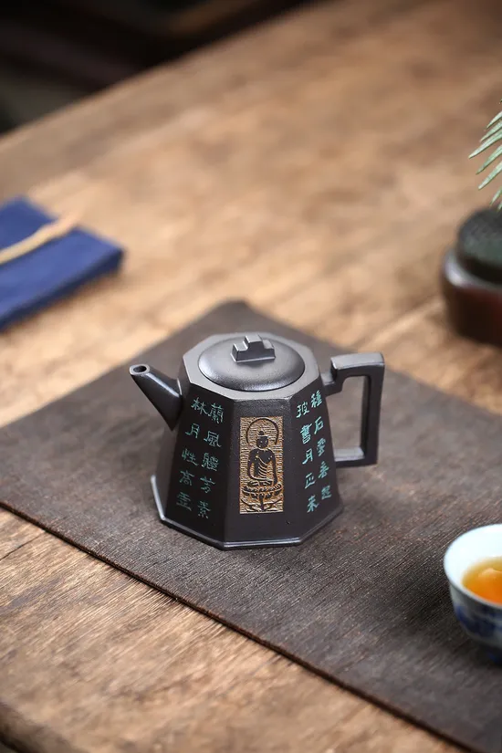 收藏級實用器八方高井欄紫砂壺 1