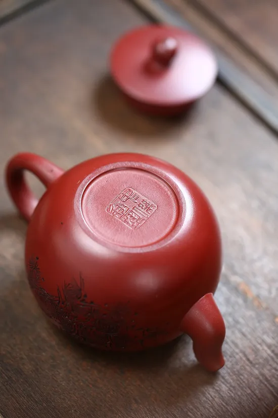 紫砂壺一粒珠原礦龍血砂手工製作 2