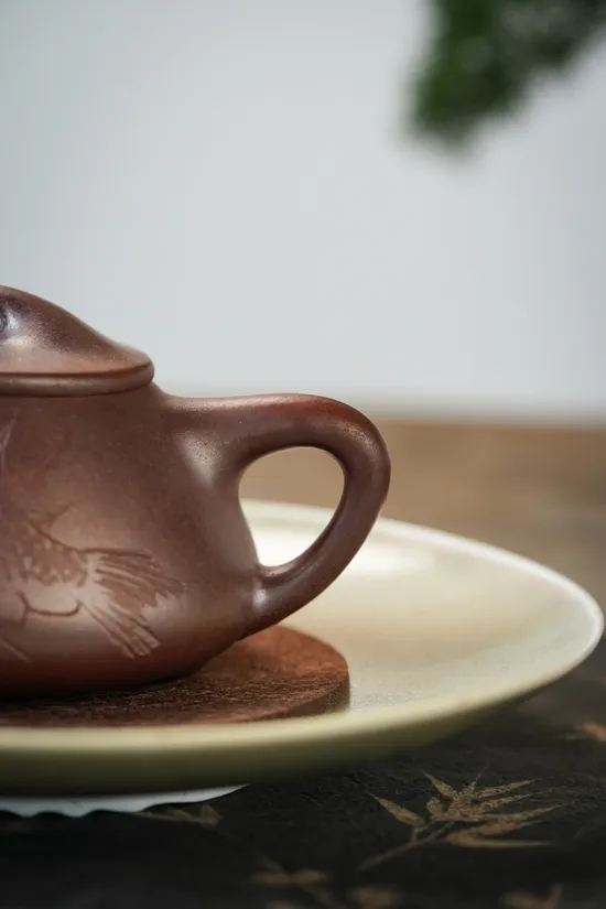 紫砂壺景舟石瓢國家工藝美術師余文元柴燒茶具 2