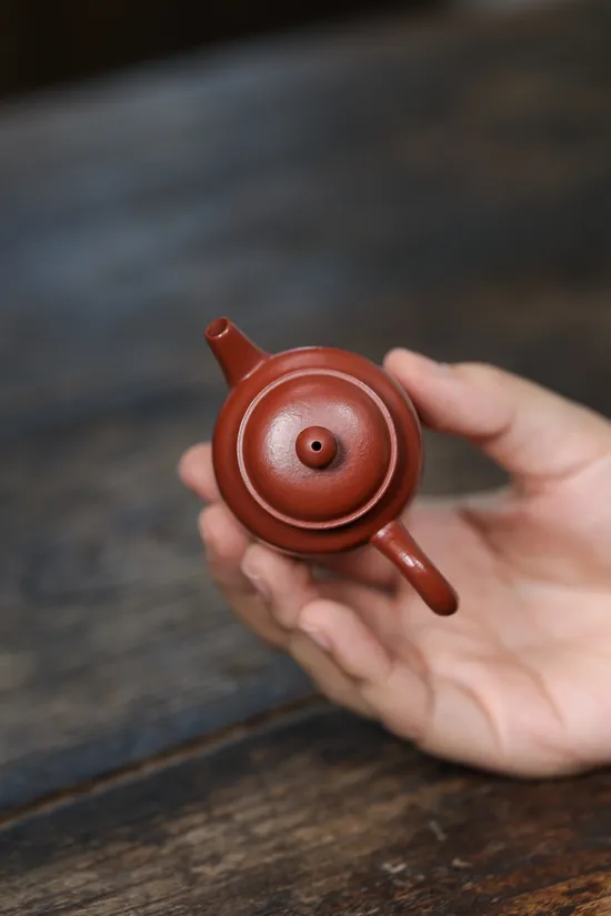 紫砂壺手工製作國工方勤平大紅袍朱泥80cc 2