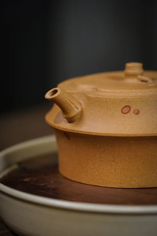 高俊傑紫砂壺竹趣全手工老段泥190cc收藏茶具 2