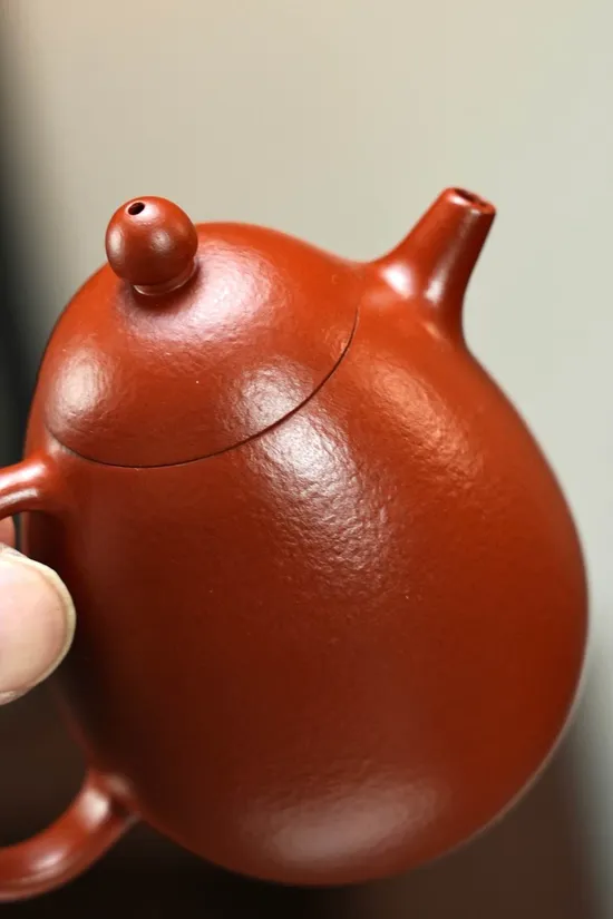 紫砂壺龍蛋摹古款原礦朱泥150cc7孔 1