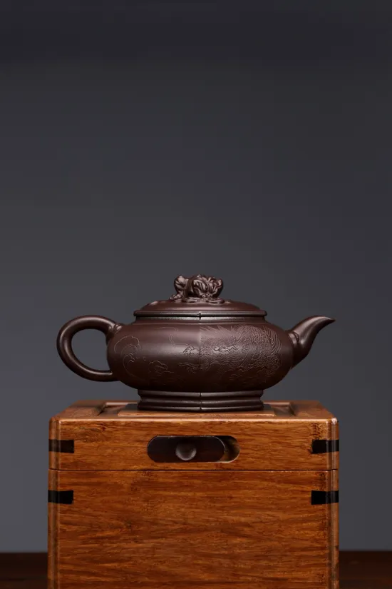 紫砂壺天官賜福老紫泥惠孟臣傳人手工製作 2