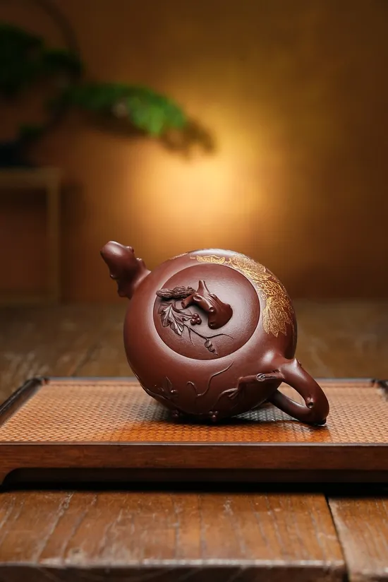 紫砂壺松鼠葡萄套組國工新品 1