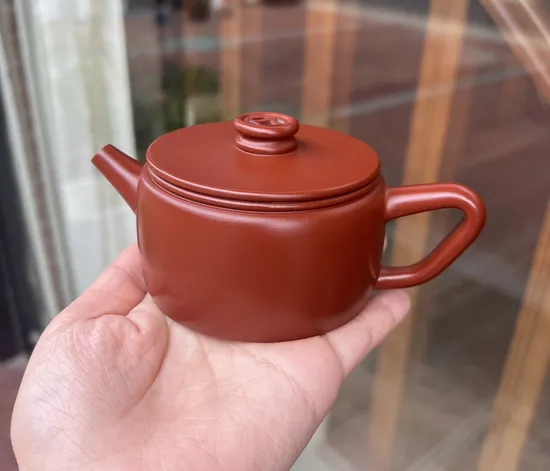 紫砂壺 雲南原礦雞血大紅袍 銀聽娣手工製作 1