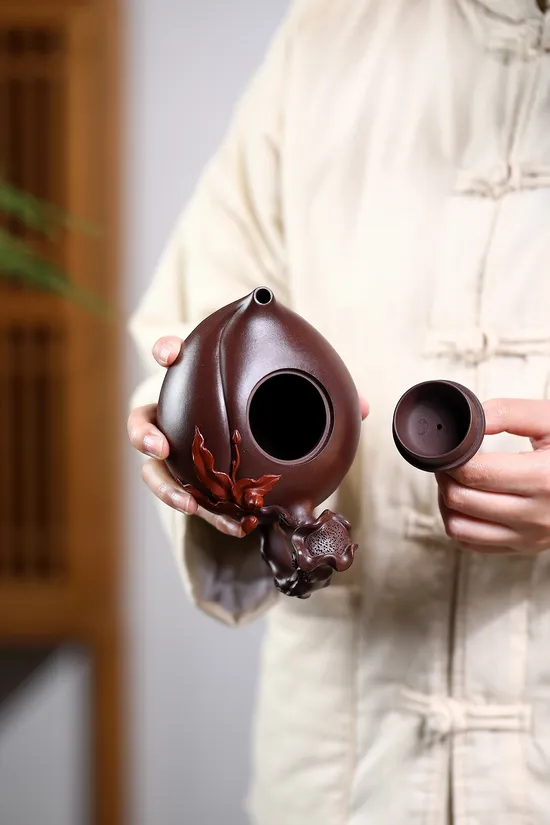 紫砂壺聖桃高工鑑藏手工製作 1