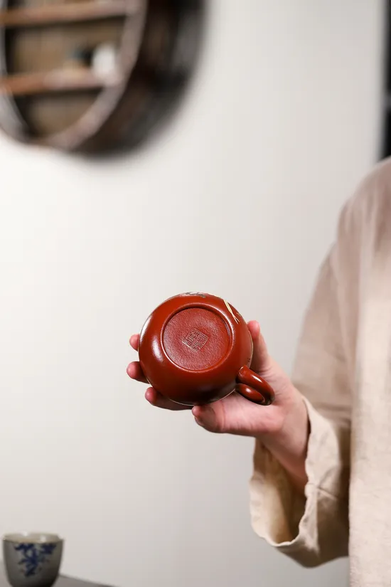 紫砂壺西施大紅袍手工製作 2