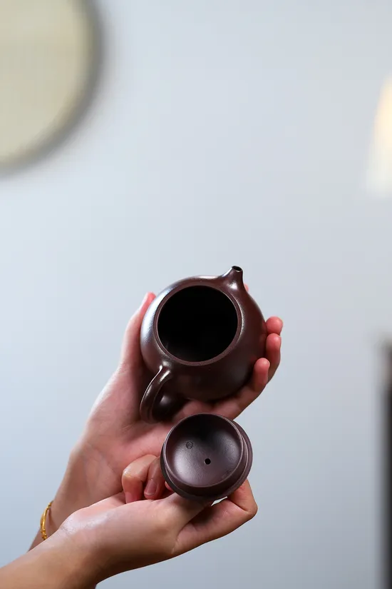 楊鵬老師全手工金蟾西施紫砂壺金龍血160cc 1