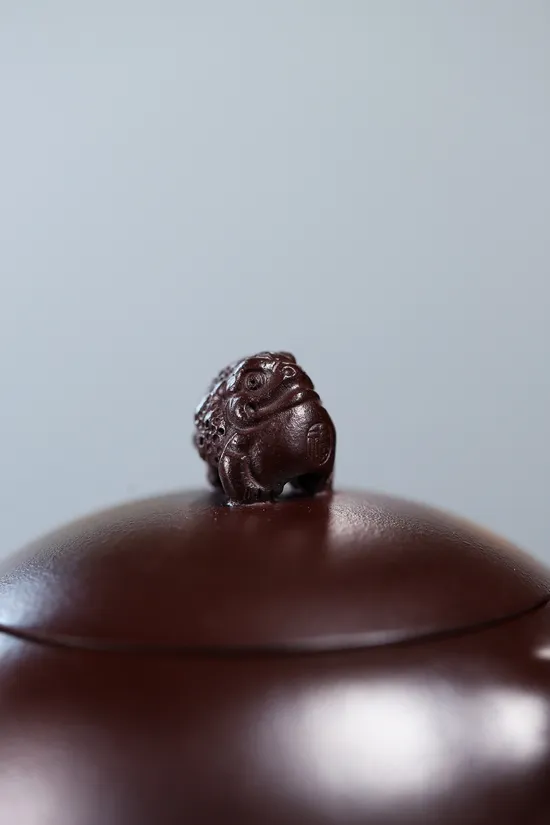 楊鵬老師全手工金蟾西施紫砂壺金龍血160cc 2