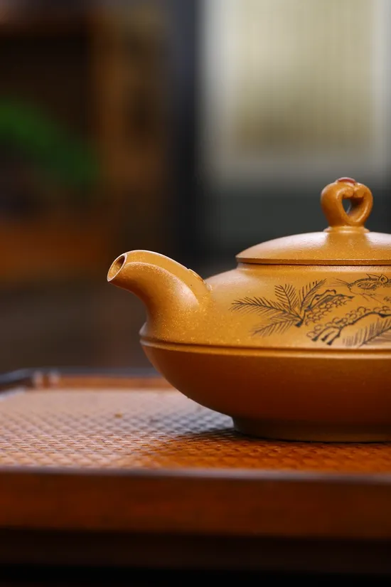 紫砂壺藝術收藏 稀有金葵段泥手工製作 1