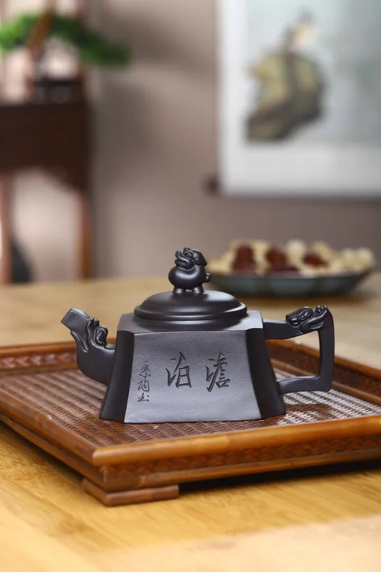 紫砂壺徐六明精品淡泊明志220cc鐵砂泥收藏佳品 2