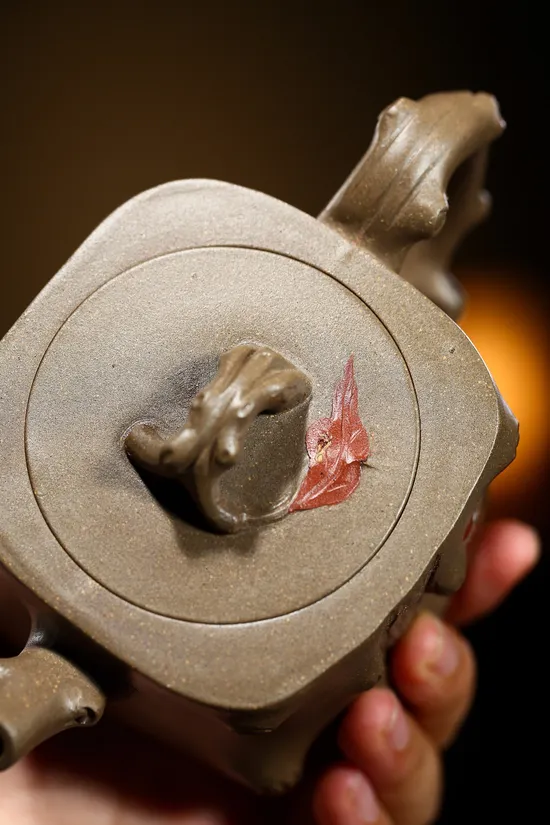 紫砂壺四方梅樁青段260cc手工製造 1