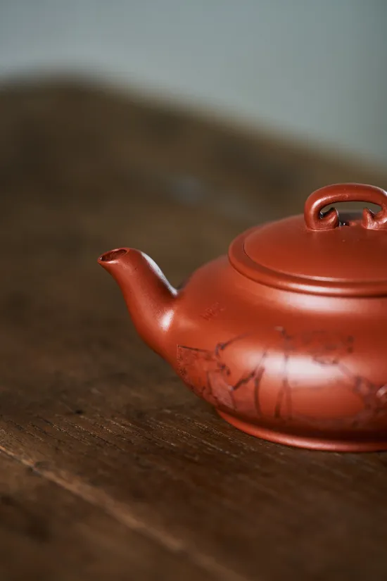 紫砂壺玉如意原礦大紅袍手工製作 1