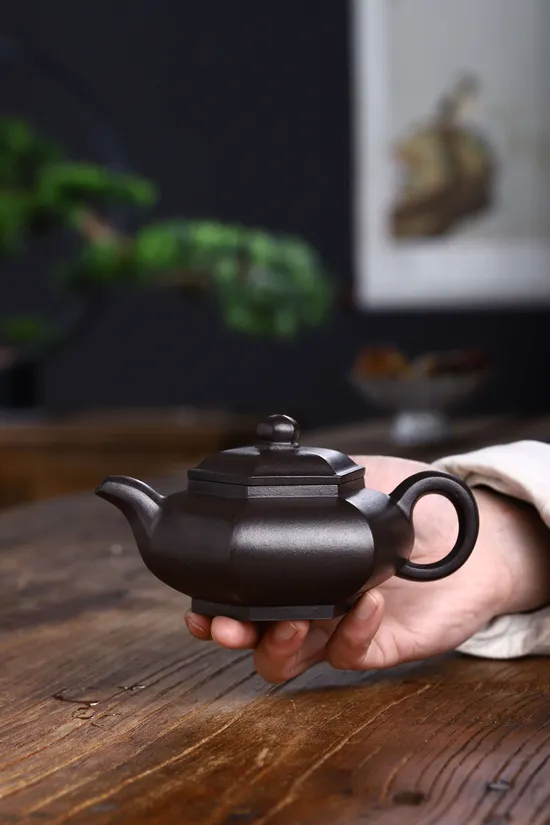 國傢級高工創作六方懷古紫砂壺 2