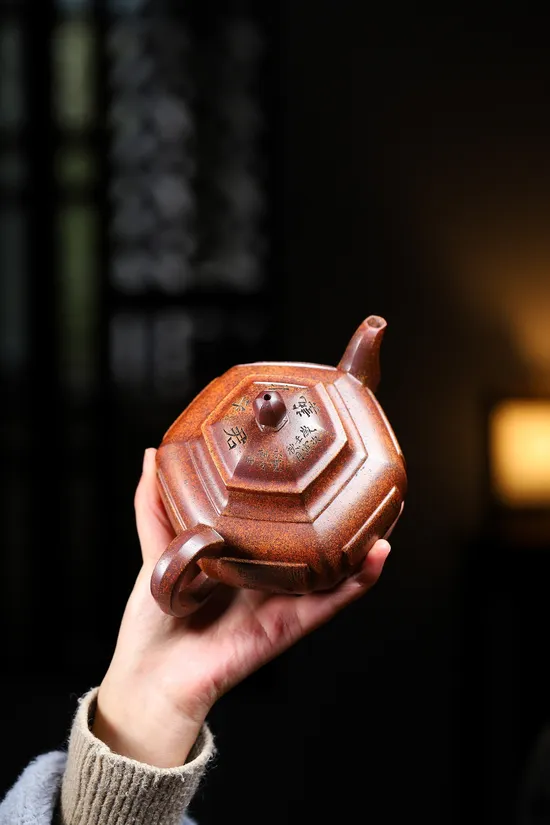 吳永寬紫砂壺六方宮燈手工藝品 2