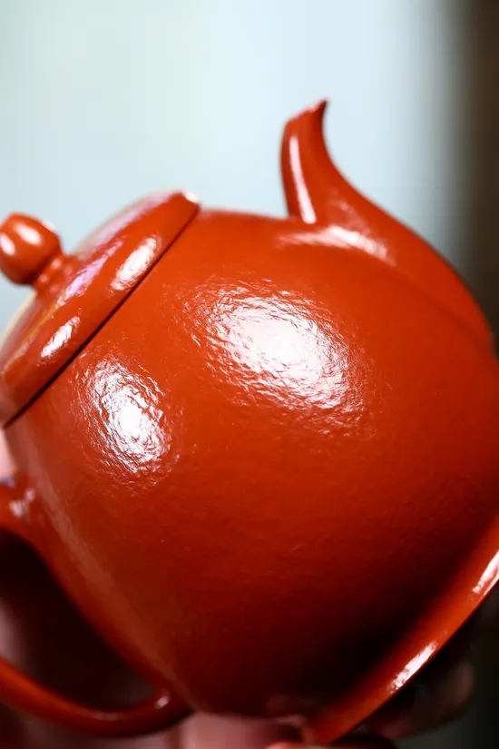 楊鵬老師紫砂壺七十年代梨皮大紅袍200cc 2