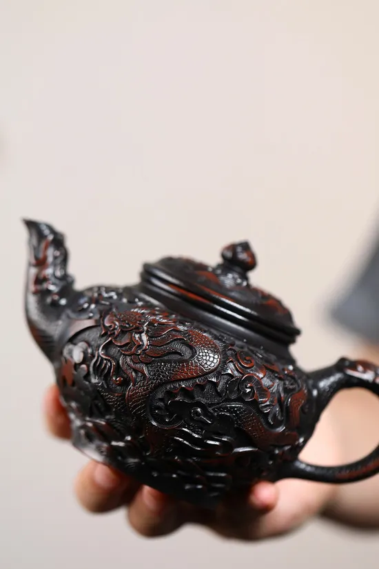 紫砂壺祥龍笑櫻高工佳作收藏品 2