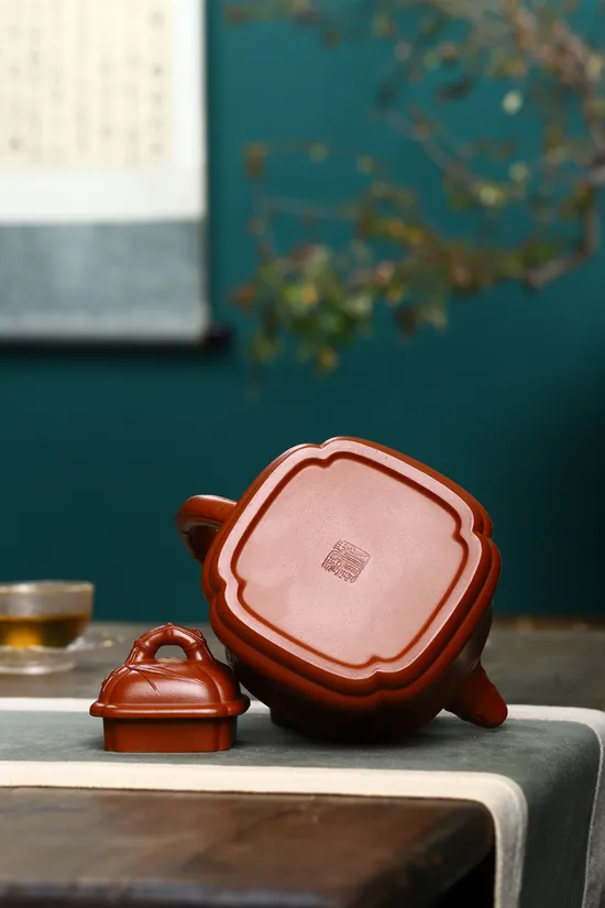 紫砂壺收藏重器新晉省大師力作四方竹鼎 2