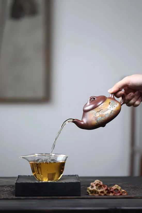 漢棠石瓢紫砂壺｜高工沈建康精製稀有龍血砂 1