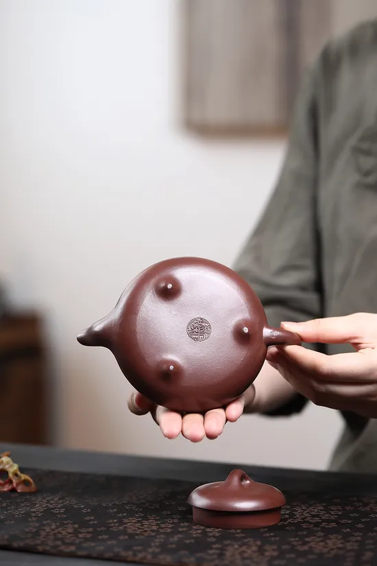 漢棠石瓢紫砂壺｜高工沈建康精製稀有龍血砂 2