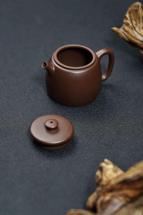 紫砂壺老紫泥130cc內推7孔手工製造 2