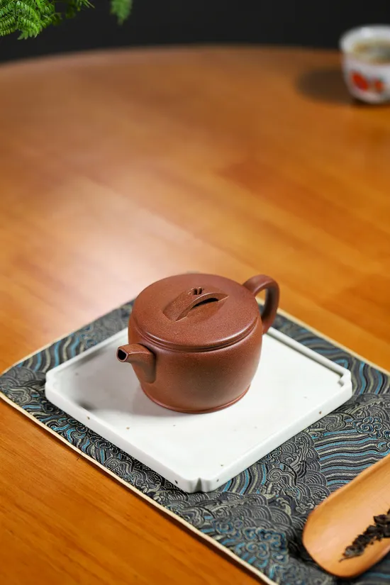 漢瓦紫砂壺雲霧桃花泥200cc國工楊軍保老師手工製造 2