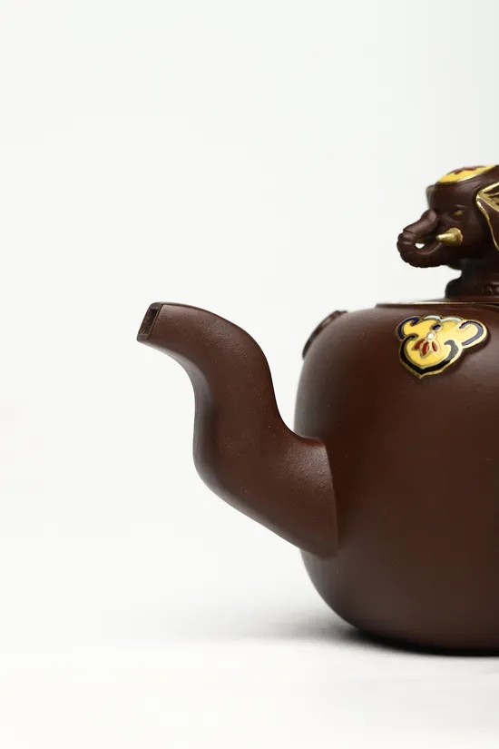 紫砂壺 研高大師收藏級吉祥如意 原礦紫泥手工製作 2