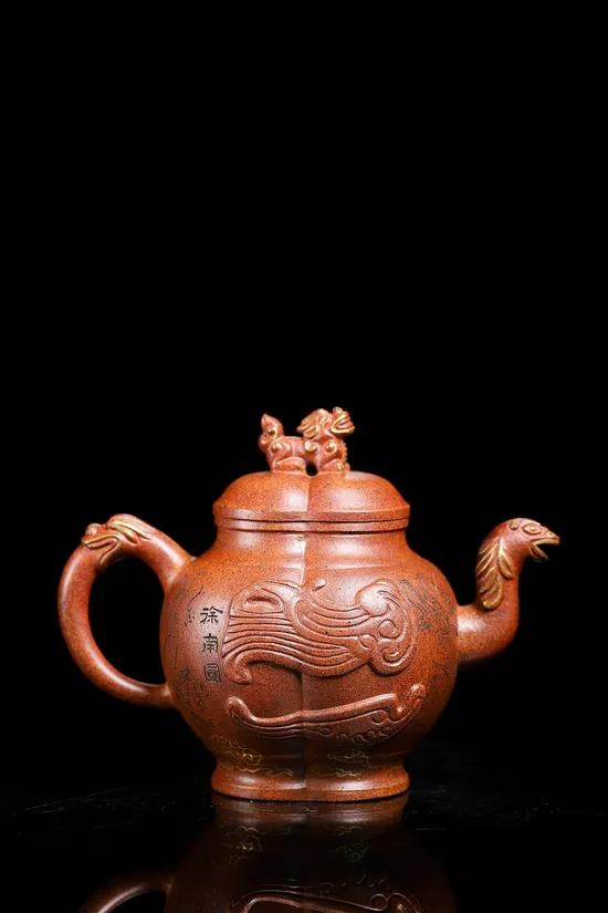 徐南紫砂壺 翡翠金砂柴燒茶具 1