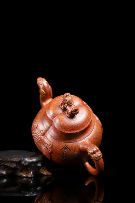 徐南紫砂壺 翡翠金砂柴燒茶具 2