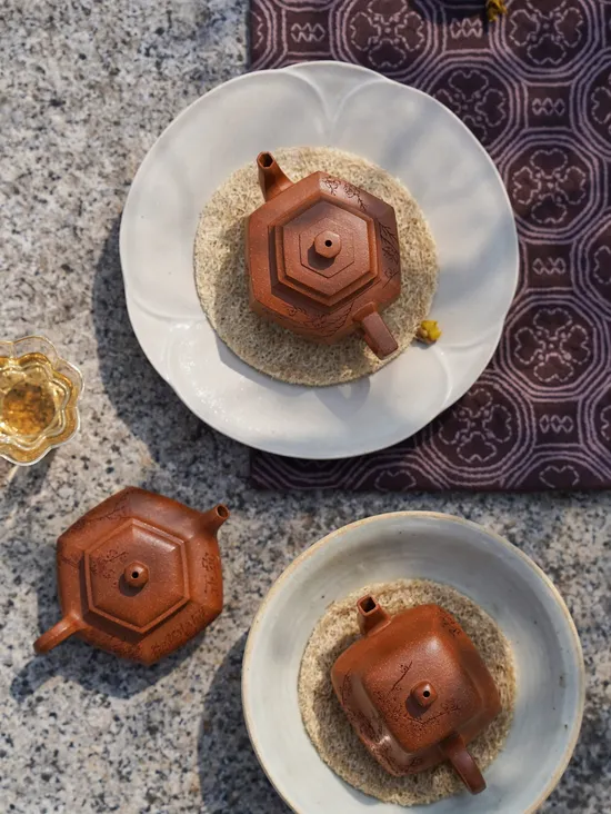 四方君德金降坡泥100ml紫砂壺 1