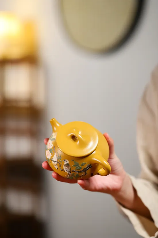 紫砂壺石瓢國工楊軍保原礦黃金朱泥手工製作 1