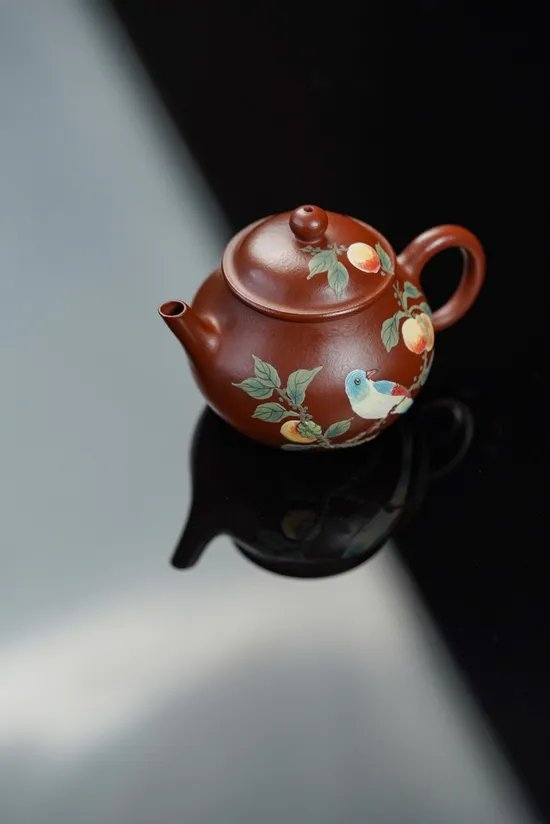 紫砂壺 梨型摹古 珍藏級朱泥110cc 2