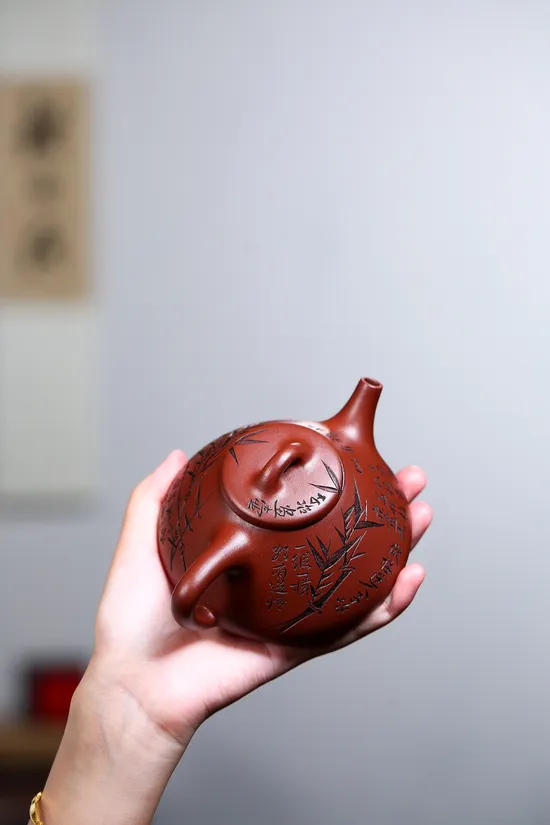 經典瞿子冶石瓢紫砂壺｜楊軍保老師製｜原礦底槽清 2