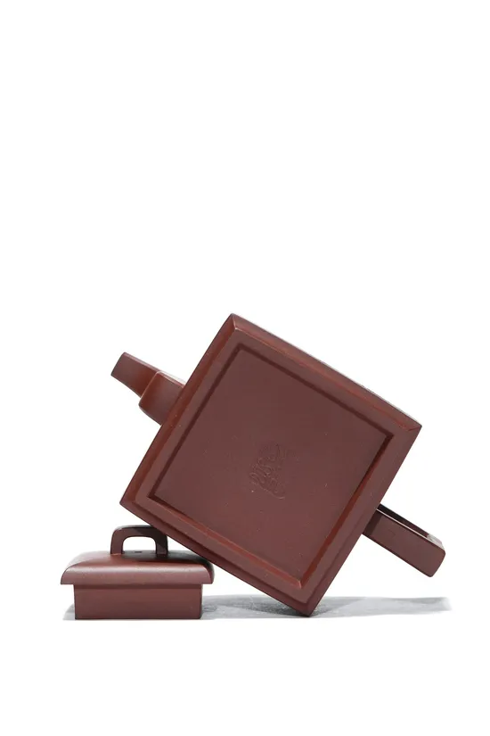 亞明四方紫砂壺 金獎工藝美術師範立君製作 2