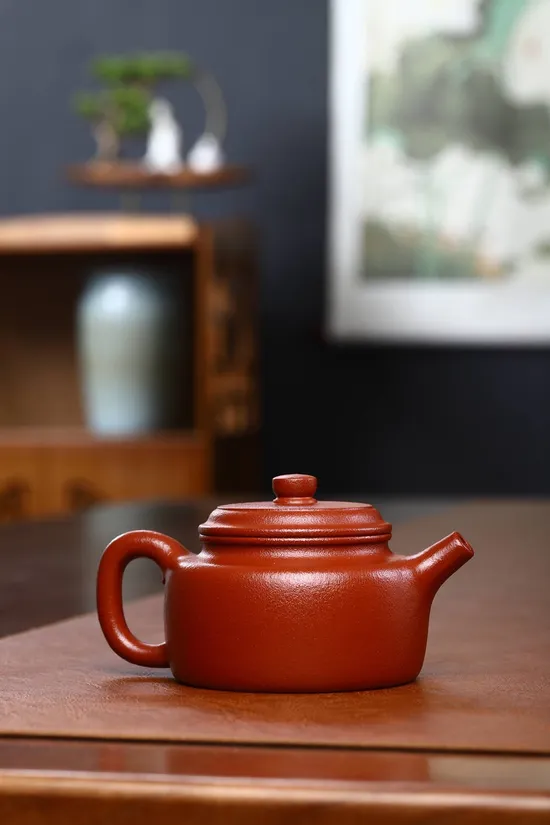 朱峰德鐘紫砂壺 精品佳作 家藏魚籽朱泥 2