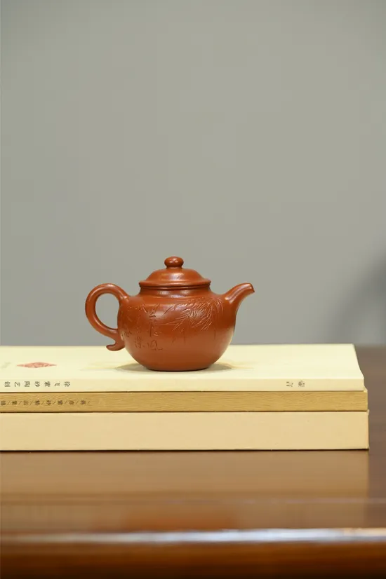 手工紫砂壺蓮子款式200cc原礦朱泥 1