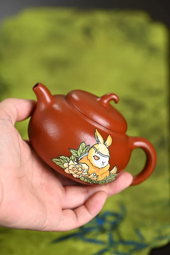 紫砂壺 茄瓜 朱泥工藝美術師手作 2