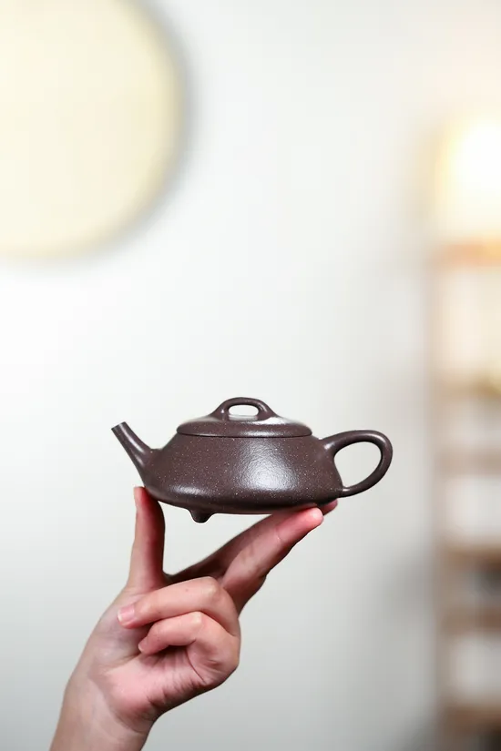 楊鵬經典傳器全手工橋瓢壺170cc珍藏級老天青紫砂壺 2