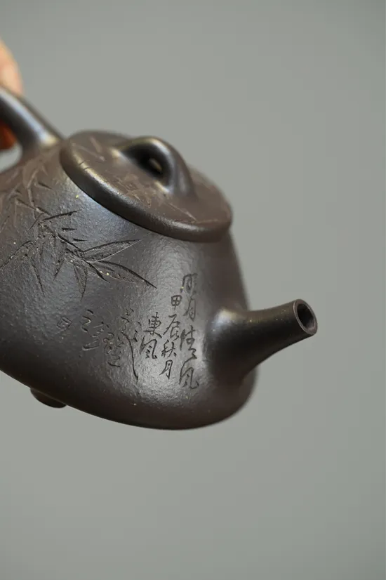 紫砂壺手工製作天青泥子冶石瓢 2