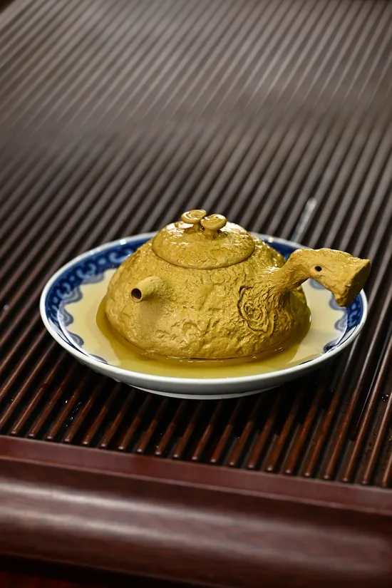 紫砂壺側把供春全手工200cc段泥茶具 2