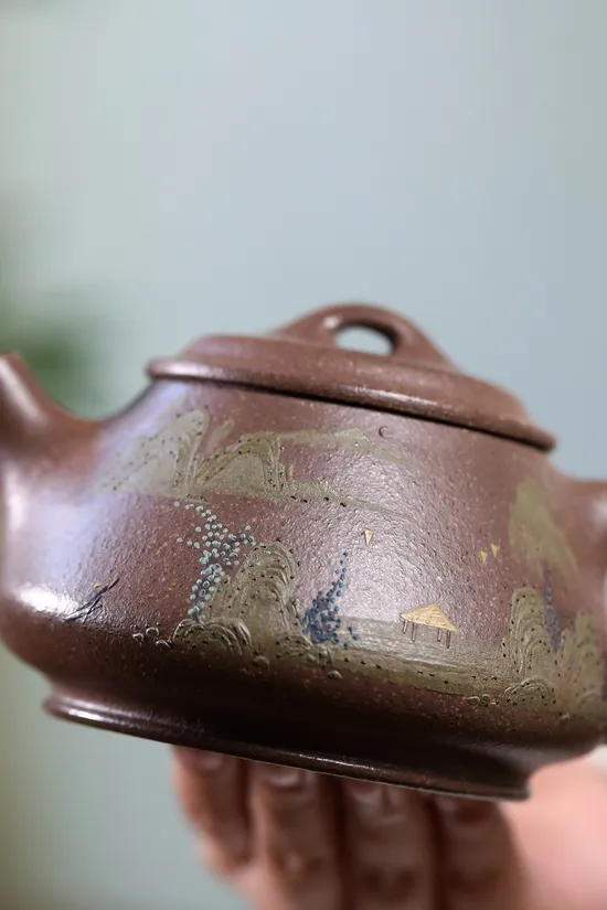 紫砂壺山水石瓢高工佳作收藏級茶具 1