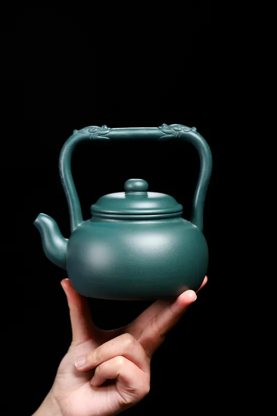 紫砂壺雙龍提樑高工周建良老師手工製作 1