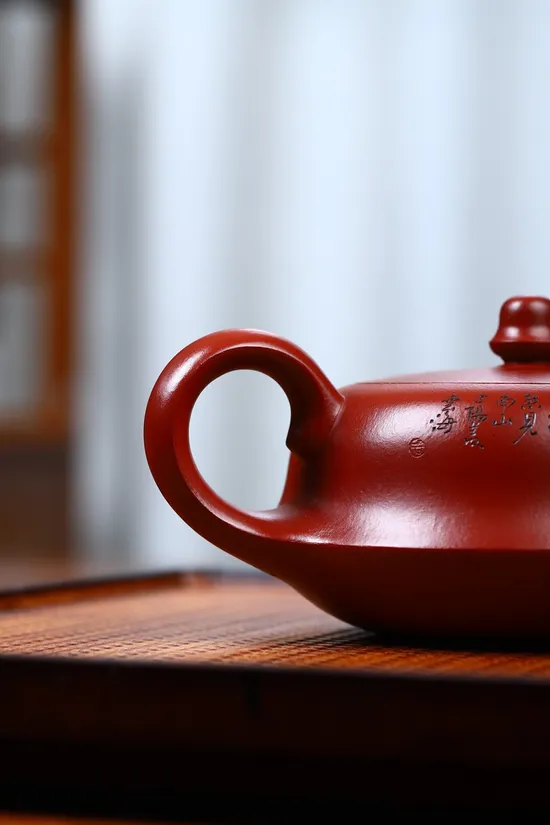 紫砂壺 曲壺 原礦大紅袍 國家工藝美術師孫美雅手作 1