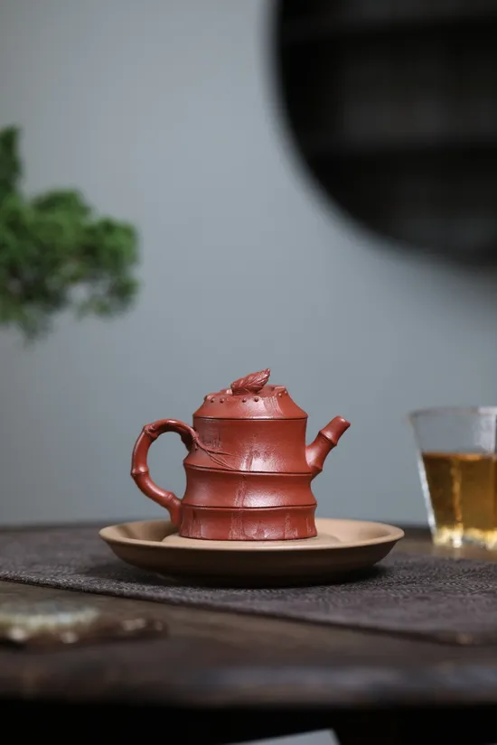 紫砂壺節節高升 原礦大紅袍 工藝美術師手工製作 2
