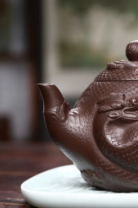 國工重器紫砂壺 400cc 雙龍戲珠 工藝美術師狄姣姣創作 1