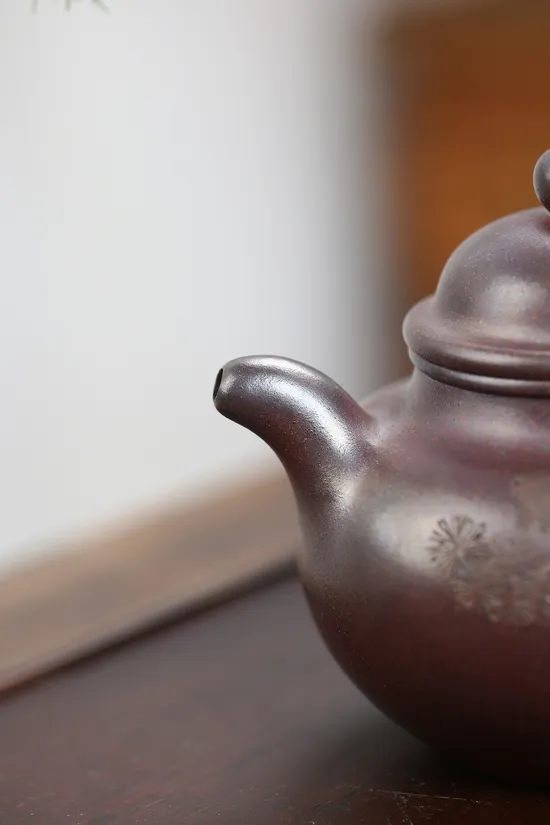 紫砂壺掇球柯俊芬原礦赤龍幻彩砂40cc 1