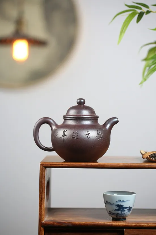 紫砂壺掇球柯俊芬原礦赤龍幻彩砂40cc 2