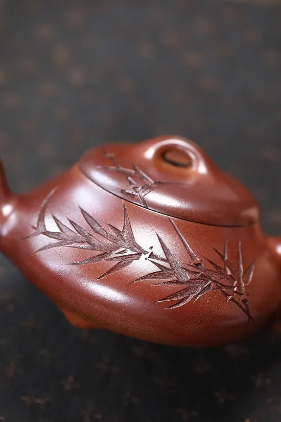 漢棠石瓢紫砂壺 高溫柴燒工藝美術師鑄造 1